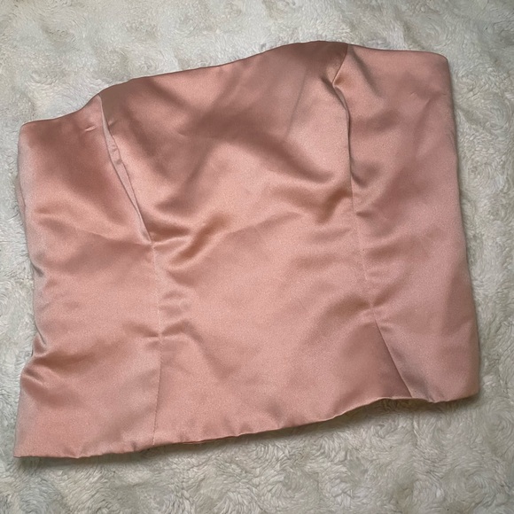 Vintage pink and orange island strapless top
